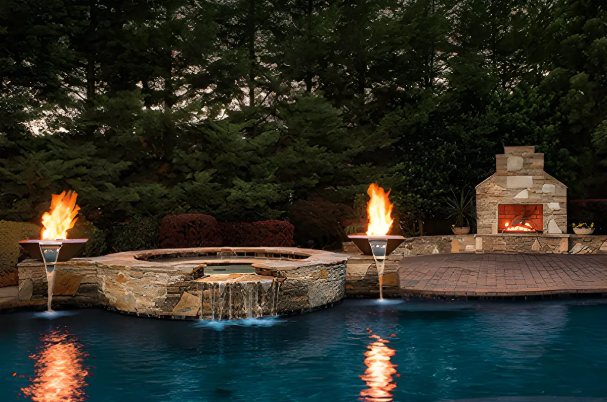 Luxury pool and outdoor living space