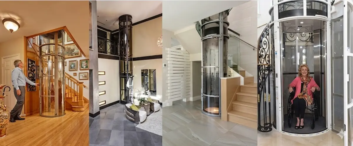 Pneumatic vacuum elevator installed in a luxury home